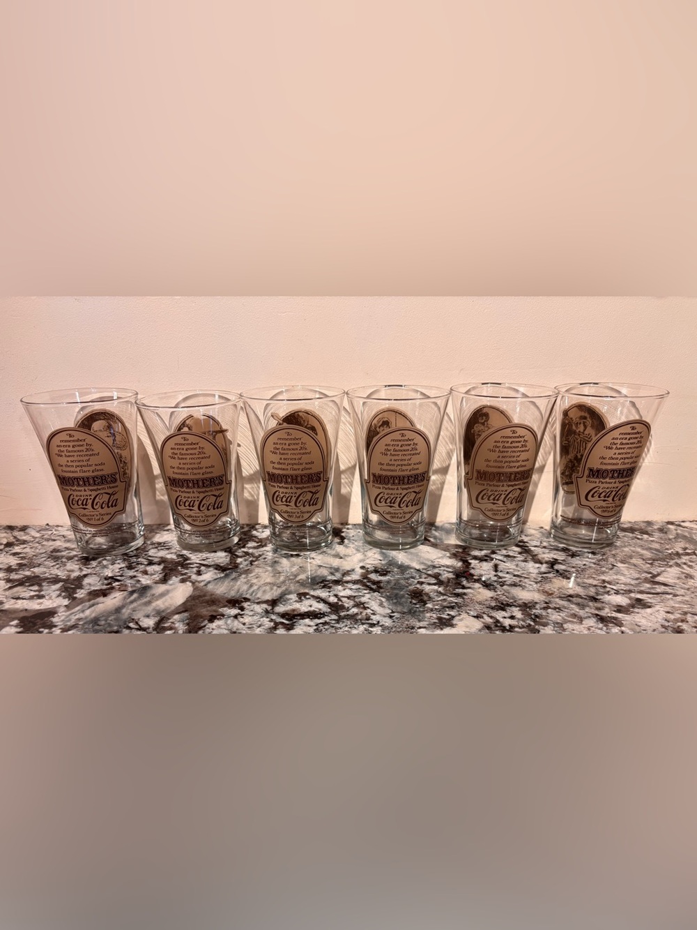 🔥 EEUC Coca Cola x Mothers Pizza Parlour Full Set of Glasses!